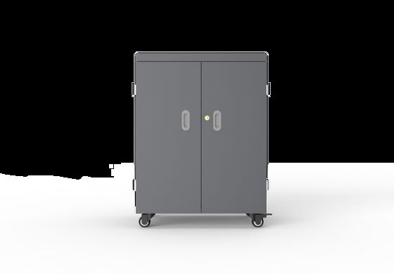 54 यूएसबी पोर्ट 8 एस सुरक्षा सुरक्षा और जस्ती शीट निर्माण के साथ आईपैड चार्जिंग कार्ट