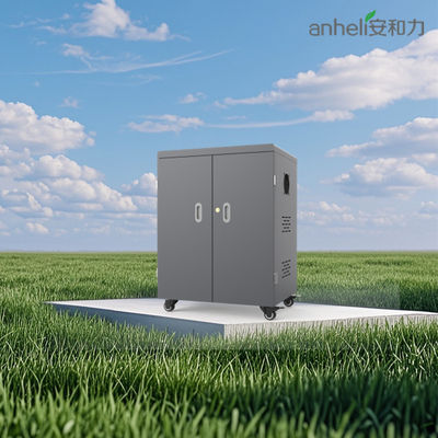 सुरक्षित टैबलेट स्टोरेज के लिए 100-250V इनपुट कूलिंग पंखे और लॉक के साथ 54 चार्जिंग पोर्ट USB चार्जिंग कार्ट