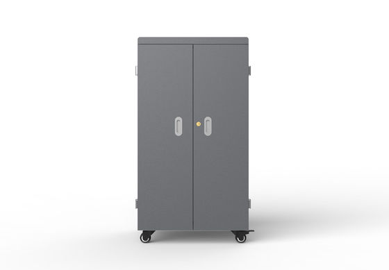 बड़ी क्षमता 100-250V इनपुट 5V 2A आउटपुट 670x500x1320mm आकार टैबलेट चार्जिंग कैबिनेट USB टाइप चार्जिंग कार्ट