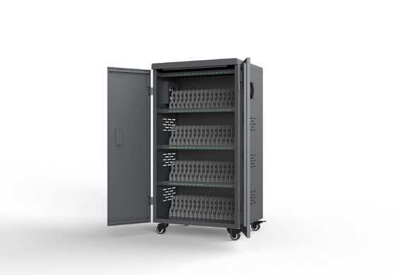 बड़ी क्षमता 100-250V इनपुट 5V 2A आउटपुट 670x500x1320mm आकार टैबलेट चार्जिंग कैबिनेट USB टाइप चार्जिंग कार्ट