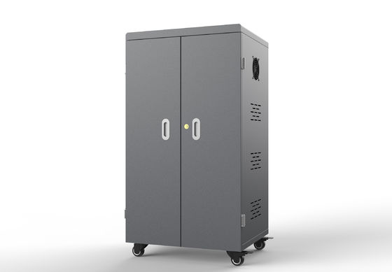 बड़ी क्षमता 100-250V इनपुट 5V 2A आउटपुट 670x500x1320mm आकार टैबलेट चार्जिंग कैबिनेट USB टाइप चार्जिंग कार्ट