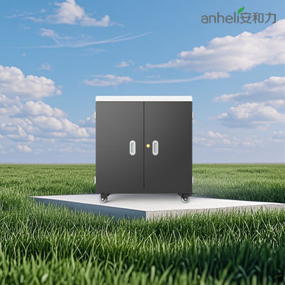 36 पोर्ट यूएसबी स्मार्ट टैबलेट चार्जिंग ट्रॉली 8एस सुरक्षा सुरक्षा प्रणाली और शीतलन प्रशंसकों के साथ