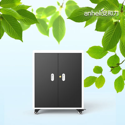 30 बे लैपटॉप चार्जिंग कैबिनेट लॉक और कुंजी के साथ शीतलन प्रशंसकों और जर्मन चिकित्सा मानक पहियों