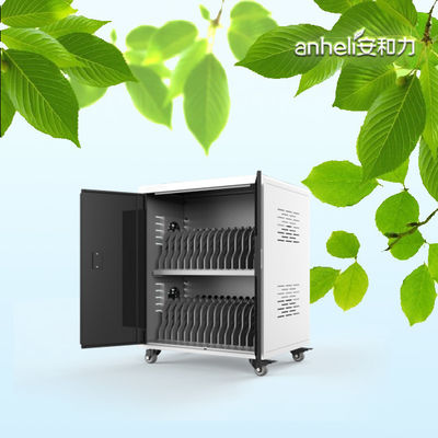 30 बे लैपटॉप चार्जिंग कैबिनेट लॉक और कुंजी के साथ शीतलन प्रशंसकों और जर्मन चिकित्सा मानक पहियों