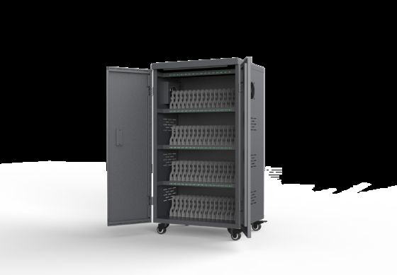 64 पोर्ट्स टैबलेट चार्जिंग कैबिनेट, 8S सुरक्षा सुरक्षा प्रणाली और गैल्वेनाइज्ड शीट निर्माण के साथ