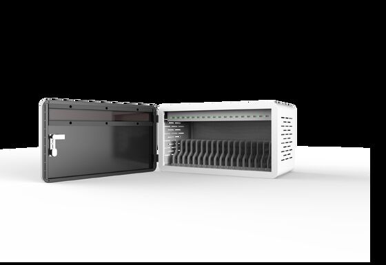 18 यूएसबी पोर्ट 8 एस सुरक्षा सुरक्षा और जस्ती शीट निर्माण के साथ लॉक करने योग्य चार्जिंग कैबिनेट