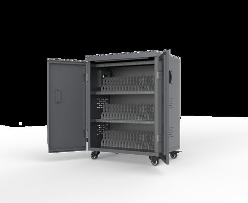 54 USB Ports iPad Charging Trolley with 8S Security Protection and Galvanized Sheet Construction